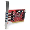 StarTech.com 4-porttinen PCI USB 3.0 -adapterikortti SATA/SP4-virtaliitännällä
