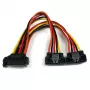 StarTech.com 15 cm lukittuva SATA-virtalähde Y-haarakaapeli-adapteri – uros/naaras