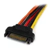 StarTech.com 15 cm lukittuva SATA-virtalähde Y-haarakaapeli-adapteri – uros/naaras