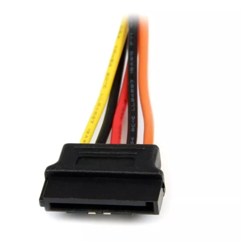 StarTech.com 15 cm lukittuva SATA-virtalähde Y-haarakaapeli-adapteri – uros/naaras