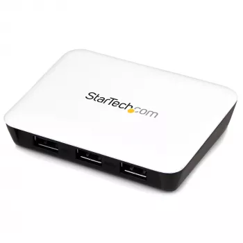 StarTech.com USB 3.0 - Gigabit Ethernet NIC -verkkosovitin 3-porttisella keskitimellä – valkoinen