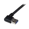 StarTech.com 1 m musta SuperSpeed USB 3.0 -kaapeli – kulmikas A - B – uros/uros