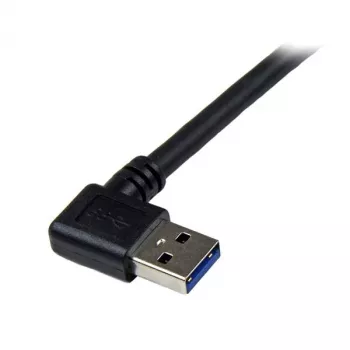 StarTech.com 1 m musta SuperSpeed USB 3.0 -kaapeli – kulmikas A - B – uros/uros