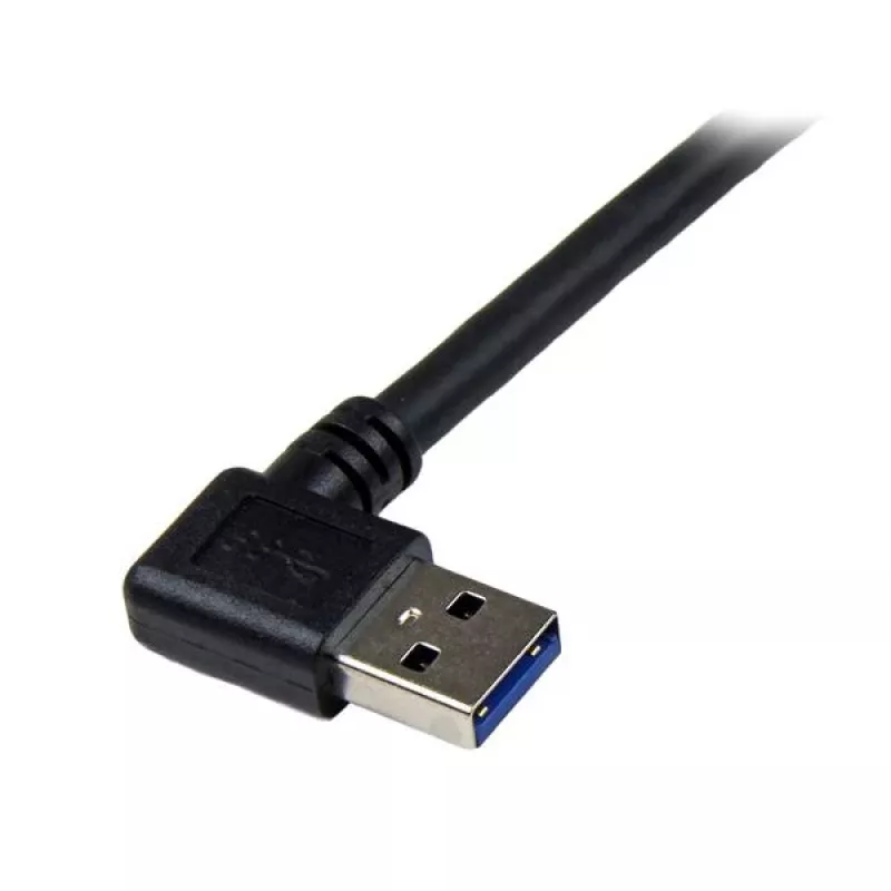 StarTech.com 1 m musta SuperSpeed USB 3.0 -kaapeli – kulmikas A - B – uros/uros