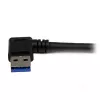 StarTech.com 1 m musta SuperSpeed USB 3.0 -kaapeli – kulmikas A - B – uros/uros