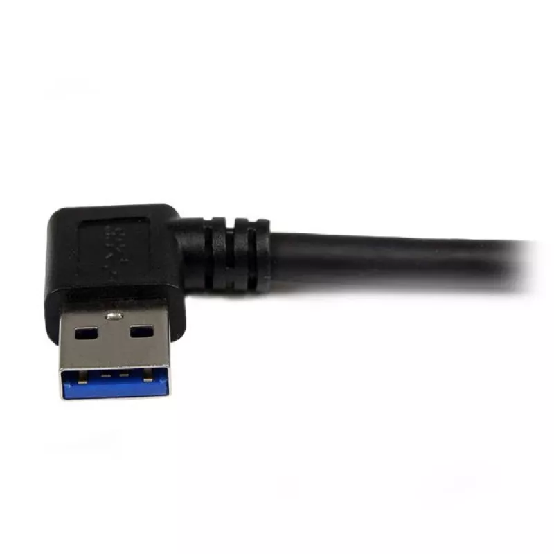 StarTech.com 1 m musta SuperSpeed USB 3.0 -kaapeli – kulmikas A - B – uros/uros