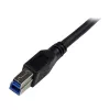 StarTech.com 1 m musta SuperSpeed USB 3.0 -kaapeli – kulmikas A - B – uros/uros