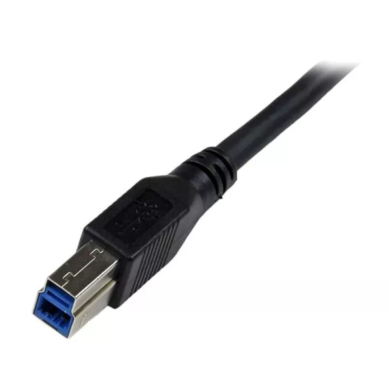 StarTech.com 1 m musta SuperSpeed USB 3.0 -kaapeli – kulmikas A - B – uros/uros