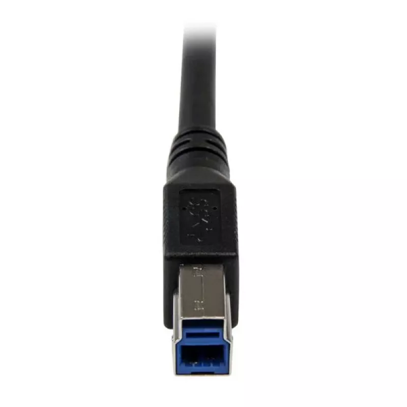 StarTech.com 1 m musta SuperSpeed USB 3.0 -kaapeli – kulmikas A - B – uros/uros