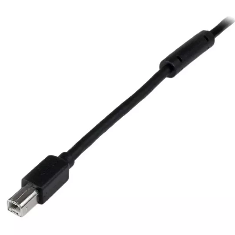 StarTech.com 20 m aktiivinen USB 2.0 A - B -kaapeli, pitkä USB-kaapeli, USB-tulostinkaapeli, 1x USB A (uros), 1x USB B (uros), musta
