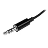 StarTech.com musta ohut Mini-jakki-kuulokehaarottaja-adapterikaapeli – 3,5 mm uros - 2x 3,5 mm naaras