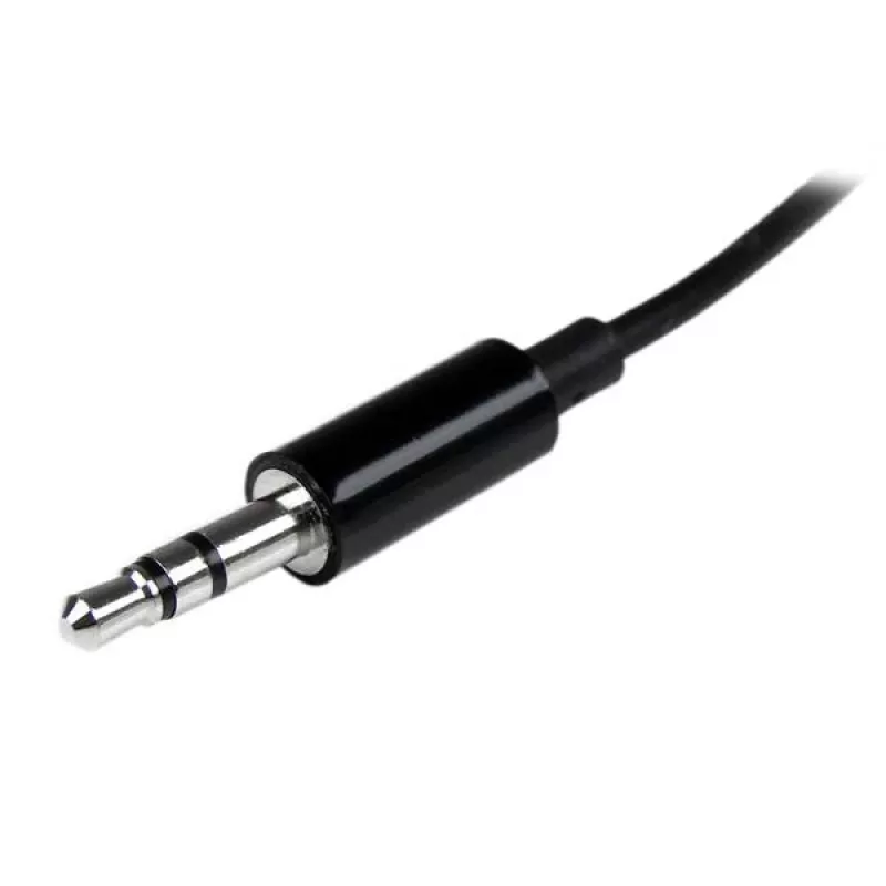 StarTech.com musta ohut Mini-jakki-kuulokehaarottaja-adapterikaapeli – 3,5 mm uros - 2x 3,5 mm naaras