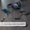 StarTech.com musta ohut Mini-jakki-kuulokehaarottaja-adapterikaapeli – 3,5 mm uros - 2x 3,5 mm naaras