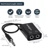 StarTech.com musta ohut Mini-jakki-kuulokehaarottaja-adapterikaapeli – 3,5 mm uros - 2x 3,5 mm naaras