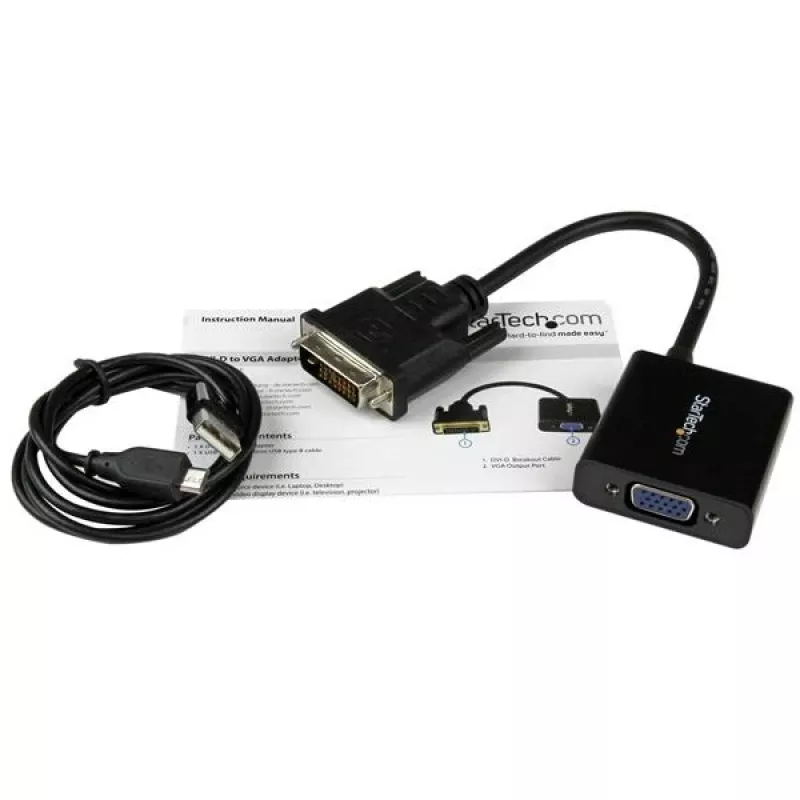 StarTech.com DVI-D - VGA -aktiiviadapteri-muunninkaapeli – 1080p
