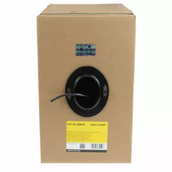 StarTech.com irtotavarana Cat 5e Ethernet -kaapeli – 304,8 m – massiivijohdin – CMR-sertifioitu – musta – TAA-yhteensopiva