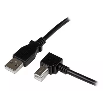 StarTech.com 1 m USB 2.0 -kaapeli A - kulmikas B – uros/uros, 1 m, USB A, USB B, USB 2.0, uros/uros, musta