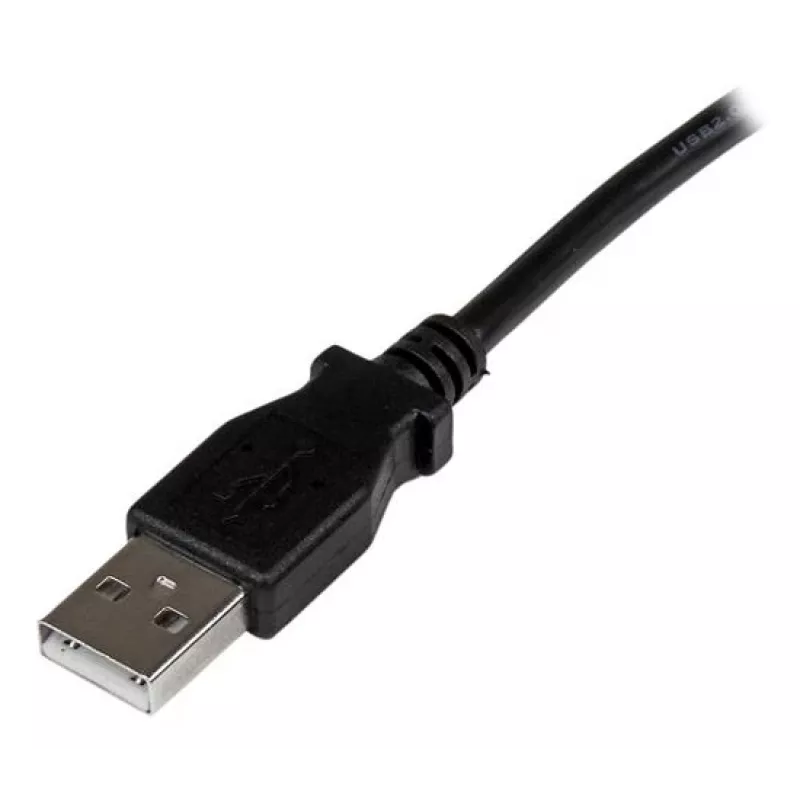 StarTech.com 1 m USB 2.0 -kaapeli A - kulmikas B – uros/uros, 1 m, USB A, USB B, USB 2.0, uros/uros, musta