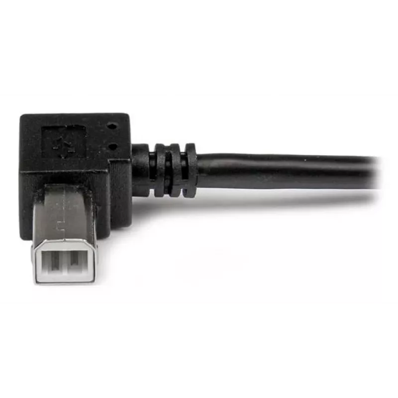 StarTech.com 1 m USB 2.0 -kaapeli A - kulmikas B – uros/uros, 1 m, USB A, USB B, USB 2.0, uros/uros, musta