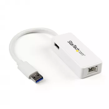 StarTech.com USB 3.0 - Gigabit Ethernet -adapteri NIC USB-portilla – valkoinen