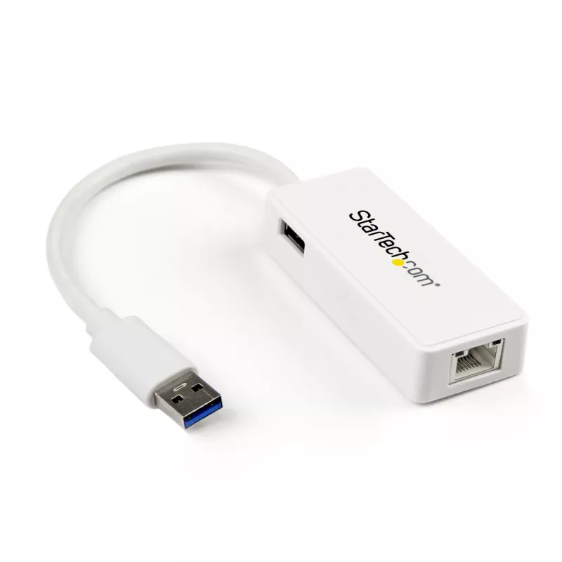 StarTech.com USB 3.0 - Gigabit Ethernet -adapteri NIC USB-portilla – valkoinen
