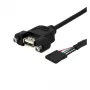 StarTech.com 3 ft paneeliasennettava USB-kaapeli – USB A - emolevyn header -kaapeli naaras/naaras