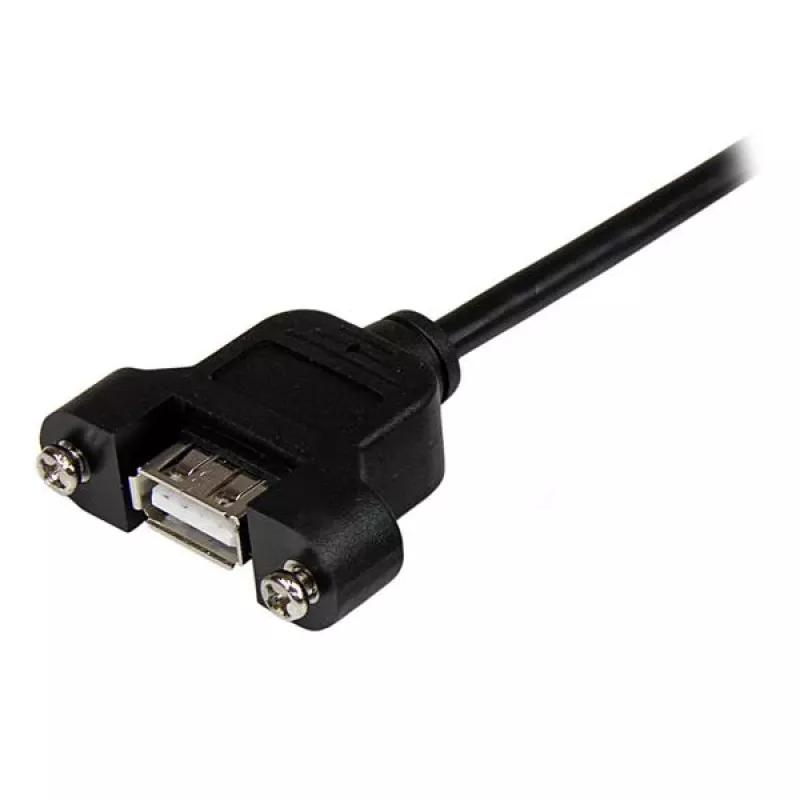 StarTech.com 3 ft paneeliasennettava USB-kaapeli A - A – naaras/uros, 0,9 m, USB A, USB A, USB 2.0, musta