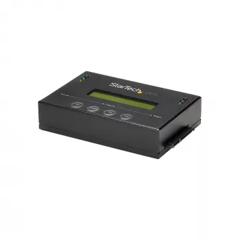 StarTech.com 1:1 erillinen kiintolevyjen kopioija ja tyhjentäjä, SATA HDD/SSD -levyjen kloonaaja ja tyhjentäjä, LCD-näyttö, TAA-yhteensopiva, käyttöjärjestelmäriippumaton
