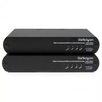 StarTech.com USB HDMI Cat 5e / Cat 6 -kaapelin yli -KVM-konsolijatko pakkaamattomalla 1080p-videolla – 100 m