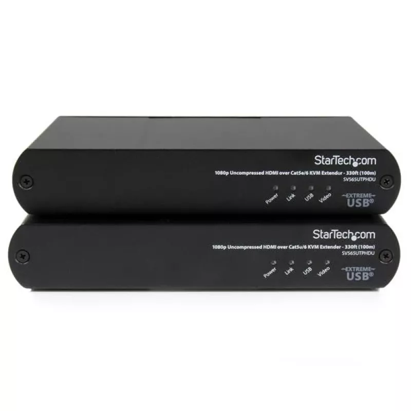 StarTech.com USB HDMI Cat 5e / Cat 6 -kaapelin yli -KVM-konsolijatko pakkaamattomalla 1080p-videolla – 100 m