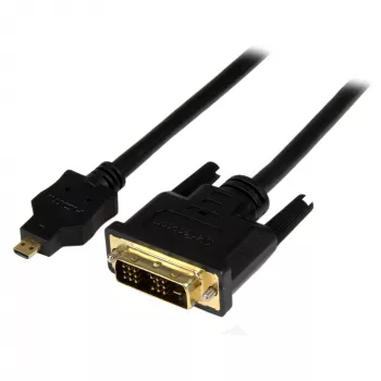 StarTech.com 2 m Micro-HDMI - DVI -kaapeli – Micro-HDMI - DVI -adapterikaapeli – videoliitäntäkaapeli Micro-HDMI Type D - DVI-D Single Link -näyttö/display/projektori – kestävä
