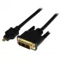 StarTech.com 2 m Micro-HDMI - DVI -kaapeli – Micro-HDMI - DVI -adapterikaapeli – videoliitäntäkaapeli Micro-HDMI tyyppi D - DVI-D Single Link -näyttö/display/projektori – kestävä