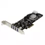 StarTech.com 4-porttinen PCI Express (PCIe) SuperSpeed USB 3.0 -korttiadapteri 2 dedikoidulla 5 Gbit/s -kanavalla – UASP – SATA / LP4 virransyöttö