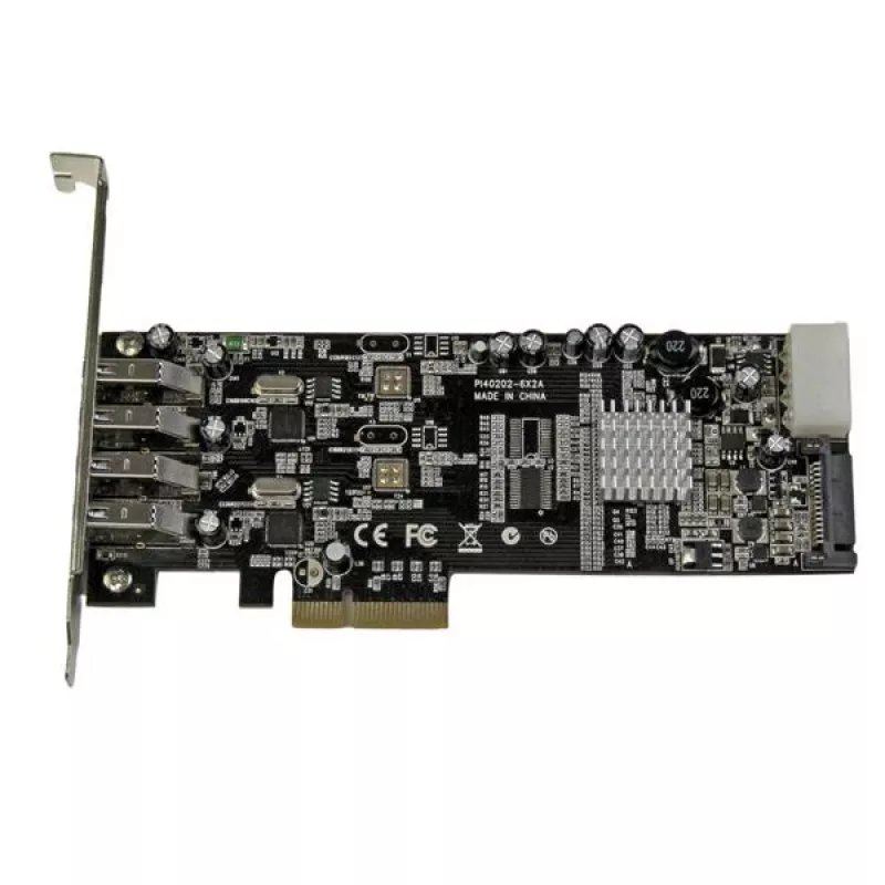 StarTech.com 4-porttinen PCI Express (PCIe) SuperSpeed USB 3.0 -korttiadapteri 2 dedikoidulla 5 Gbit/s -kanavalla – UASP – SATA / LP4 virransyöttö