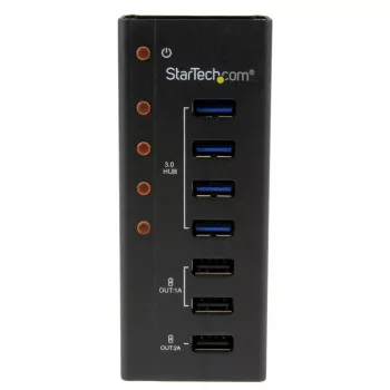 StarTech.com 4-porttinen USB 3.0 -keskitin sekä 3 erillistä USB-latausporttia…