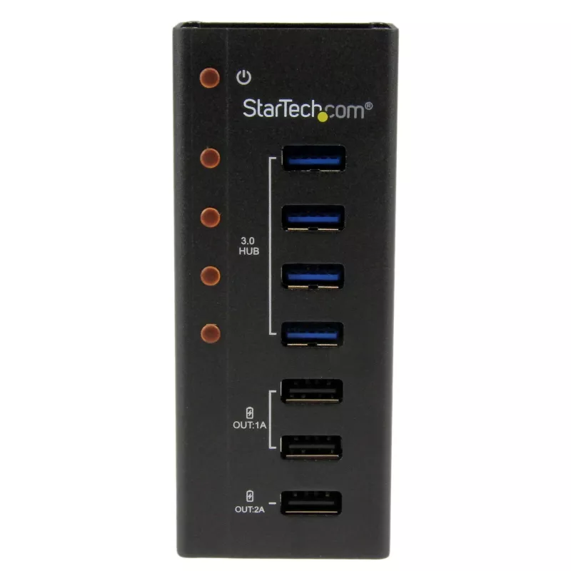 StarTech.com 4-porttinen USB 3.0 -keskitin sekä 3 erillistä USB-latausporttia…