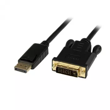 StarTech.com 1 m DisplayPort–DVI-kaapeli – 1080p-video – aktiivinen DisplayPort–DVI-sovitinkaapeli – DisplayPort–DVI-D-kaapelimuunnin Single Link – DP 1.2 – DVI-monitorikaapeli