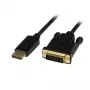 StarTech.com 1 m DisplayPort–DVI-kaapeli – 1080p-video – aktiivinen DisplayPort–DVI-sovitinkaapeli – DisplayPort–DVI-D-kaapelimuunnin Single Link – DP 1.2 – DVI-monitorikaapeli