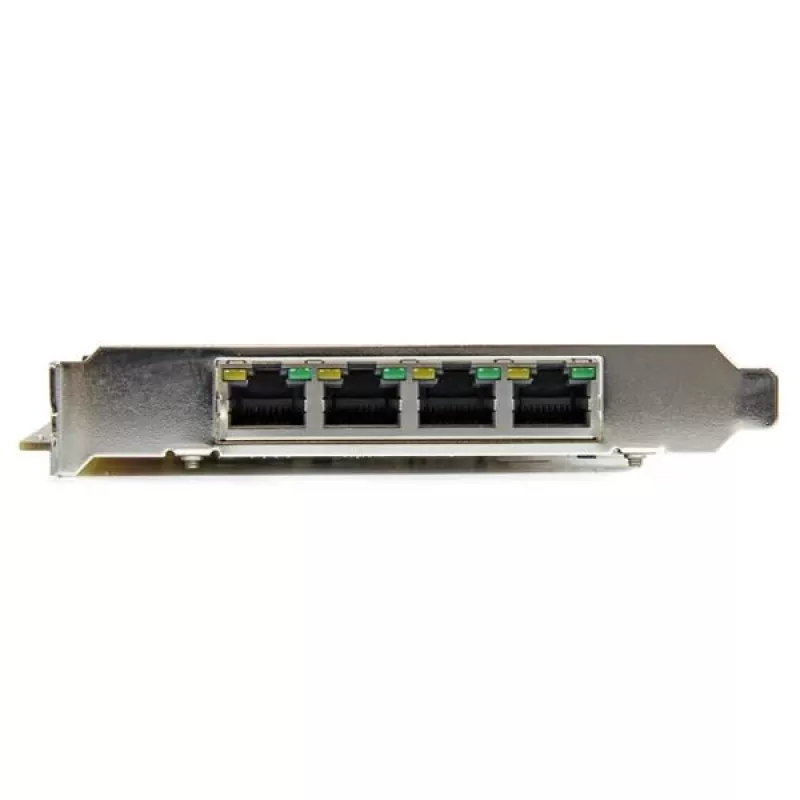 StarTech.com 4-porttinen Gigabit Power over Ethernet PCIe -verkkokortti – PSE / PoE PCI Express NIC – TAA