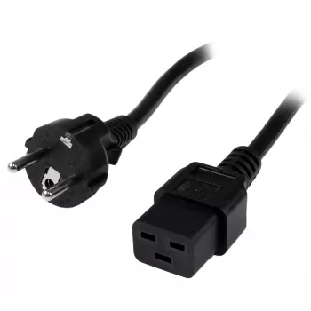 StarTech.com 2 m (6ft) tietokoneen virtakaapeli, 16AWG, EU Schuko - C19, 16A 250V, musta vara-AC-virtakaapeli, tulostimen virtakaapeli, PC-virtalähdekaapeli, näytön virtakaapeli – UL-hyväksytty