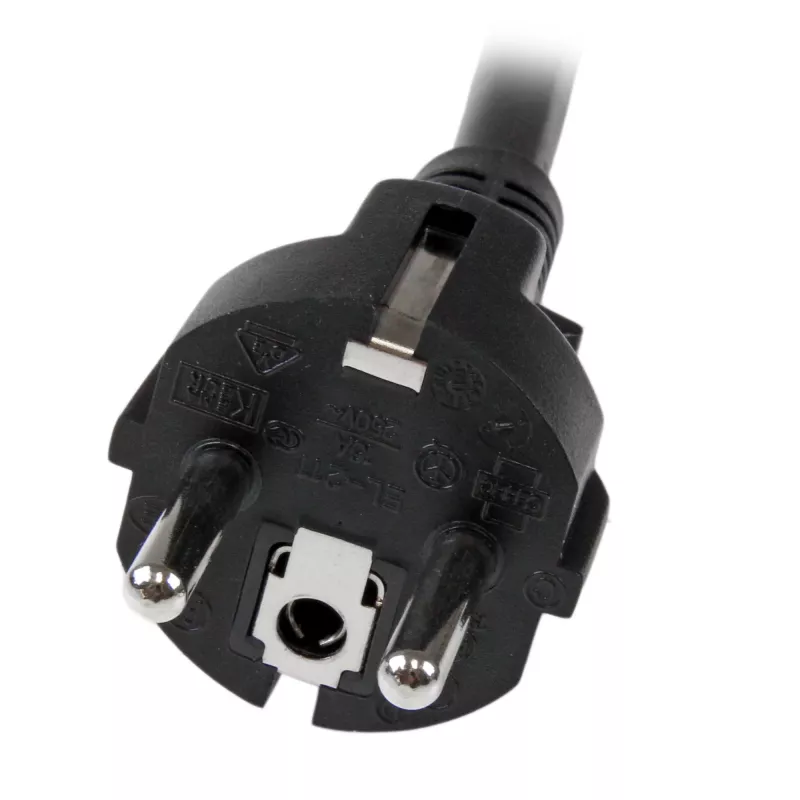 StarTech.com 2 m (6ft) tietokoneen virtakaapeli, 16AWG, EU Schuko - C19, 16A 250V, musta vara-AC-virtakaapeli, tulostimen virtakaapeli, PC-virtalähdekaapeli, näytön virtakaapeli – UL-hyväksytty