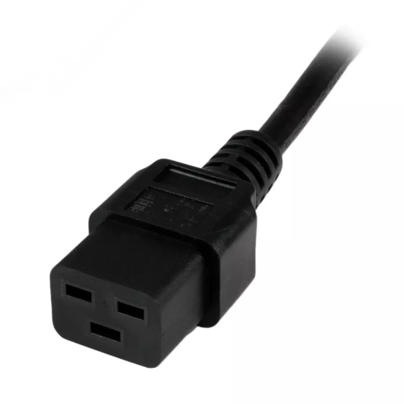 StarTech.com 2 m (6ft) tietokoneen virtakaapeli, 16AWG, EU Schuko - C19, 16A 250V, musta vara-AC-virtakaapeli, tulostimen virtakaapeli, PC-virtalähdekaapeli, näytön virtakaapeli – UL-hyväksytty