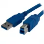 StarTech.com 1 m SuperSpeed USB 3.0 -kaapeli A – B - M/M, 1 m, USB A, USB B, USB 3.2 Gen 1 (3.1 Gen 1), uros/uros, sininen