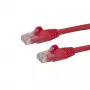 StarTech.com 2m CAT6 Ethernet-kaapeli – Red CAT 6 Gigabit Ethernet -johto – 250MHz 100W PoE RJ45 UTP verkko-/patch-kaapeli ilman lukituskieltä vedonpoistolla yksittäin testattu