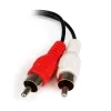 StarTech.com 15 cm stereoäänikaapeli – 3,5 mm:n kuulokeliitäntä – 2x RCA-uros