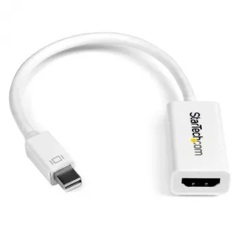 StarTech.com Mini DisplayPort – HDMI -sovitin - aktiivinen mDP – HDMI -videomuunnin - 4K 30 Hz - Mini DP tai Thunderbolt 1/2 Mac/PC – HDMI-monitori/televisio/näyttö - mDP 1.2 – HDMI -sovitindongle - valkoinen
