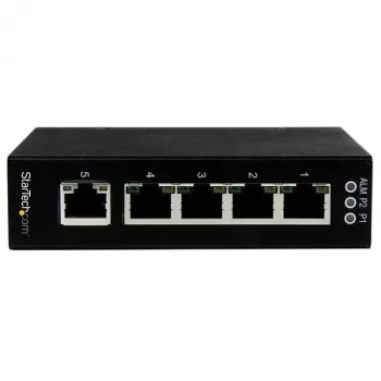 StarTech.com 5-porttinen hallitsematon teollinen Gigabit Ethernet -kytkin – DIN-kisko / seinäasennus