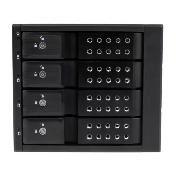 StarTech.com 4-paikkainen alumiininen trayless hot-swap -mobiilikehikon taustalevy 3,5