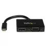 StarTech.com Travel A/V -sovitin: 2-in-1 Mini DisplayPort – HDMI tai VGA -muunnin