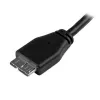 StarTech.com ohut Micro USB 3.0 -kaapeli - M/M - 3 m (10 ft), 3 m, USB A, Micro-USB B, USB 3.2 Gen 1 (3.1 Gen 1), uros/uros, musta